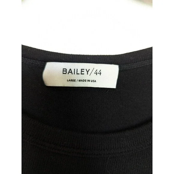 Bailey 44 Shirt Womens Large Black Wool Blend Long Sleeve Animal Print Tunic Top - Picture 7 of 11